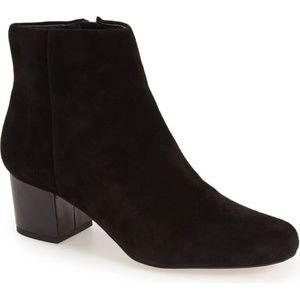 Sam Edelman Edith Suede Chunky Heel Booties Sz 8